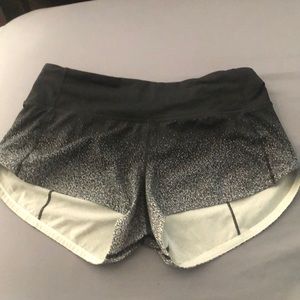 Size 2, Black and White Lululemon Shorts